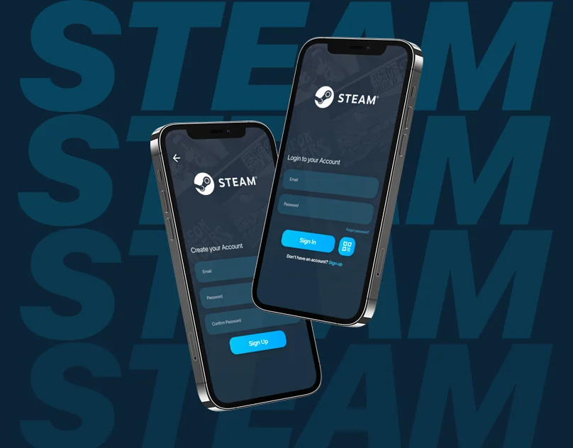 Thumbnail do projeto Steam Login UI